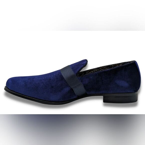 MONTIQUE MEN'S SOLID VELVET PURPLE FASHION SLIP-ON SHOE S91. - Picture 2 of 3
